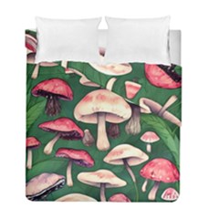 Foraging In The Mushroom Zone Duvet Cover Double Side (full/ Double Size) by GardenOfOphir