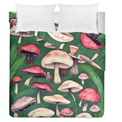 Foraging In The Mushroom Zone Duvet Cover Double Side (queen Size) by GardenOfOphir