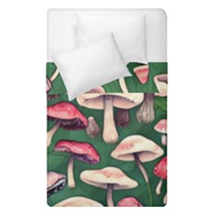 Foraging In The Mushroom Zone Duvet Cover Double Side (single Size) by GardenOfOphir