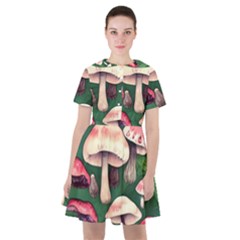 Foraging In The Mushroom Zone Sailor Dress by GardenOfOphir