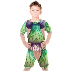 A Light Fantasy Kids  Tee And Shorts Set