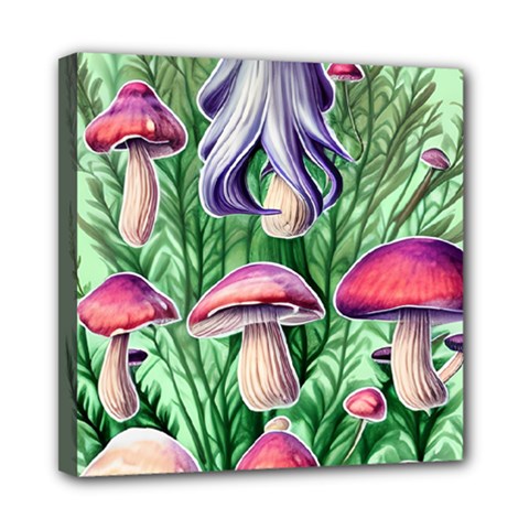 Mushroom Mini Canvas 8  X 8  (stretched) by GardenOfOphir