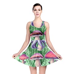 Mushroom Reversible Skater Dress by GardenOfOphir