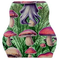 Mushroom Car Seat Velour Cushion  by GardenOfOphir