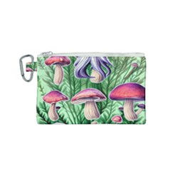 Mushroom Canvas Cosmetic Bag (small) by GardenOfOphir