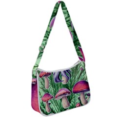 Mushroom Zip Up Shoulder Bag by GardenOfOphir