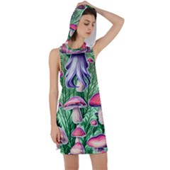 Mushroom Racer Back Hoodie Dress by GardenOfOphir