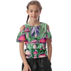 Mushroom Kids  Butterfly Cutout Tee by GardenOfOphir