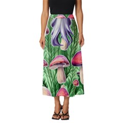 Mushroom Classic Midi Chiffon Skirt