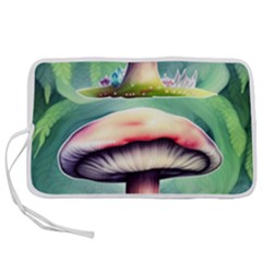 Vintage Mushroom Pen Storage Case (l) by GardenOfOphir