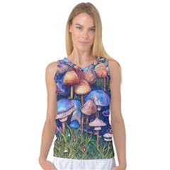 Retro Mushroom Women s Basketball Tank Top by GardenOfOphir