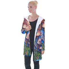 Retro Mushroom Longline Hooded Cardigan by GardenOfOphir