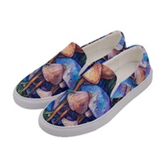 Retro Mushroom Women s Canvas Slip Ons by GardenOfOphir