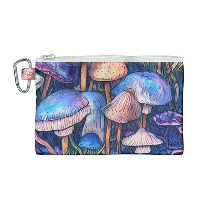 Retro Mushroom Canvas Cosmetic Bag (Medium)