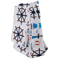 Marine Nautical Seamless Lifebuoy Anchor Pattern Travelers  Backpack