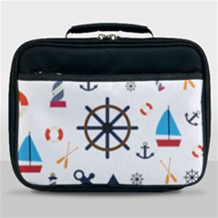 Marine Nautical Seamless Lifebuoy Anchor Pattern Lunch Bag