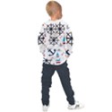 Marine Nautical Seamless Lifebuoy Anchor Pattern Kids  Overhead Hoodie View2