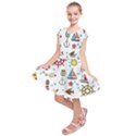 Marine Nautical Seamless Pattern Art Kids  Short Sleeve Dress View1