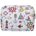 Marine Nautical Seamless Pattern Art Make Up Pouch (Large) View2