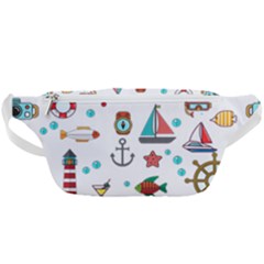 Marine Nautical Seamless Pattern Art Waist Bag 