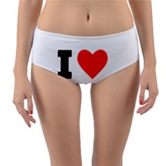 I Love Ashley Reversible Mid-waist Bikini Bottoms by ilovewhateva