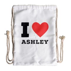 I Love Ashley Drawstring Bag (large) by ilovewhateva