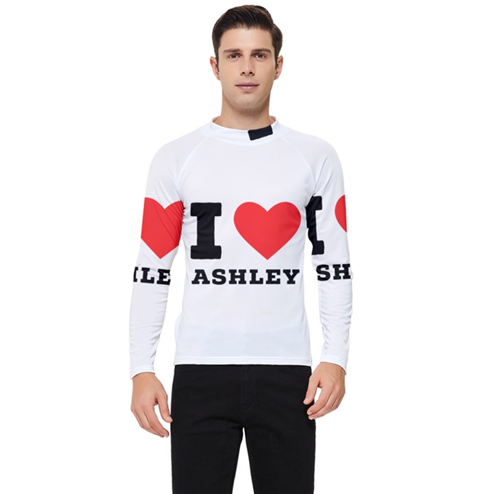 I love ashley Men s Long Sleeve Rash Guard