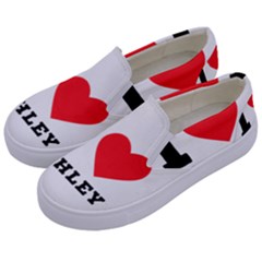 I Love Ashley Kids  Canvas Slip Ons by ilovewhateva