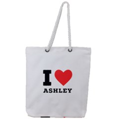 I Love Ashley Full Print Rope Handle Tote (large) by ilovewhateva