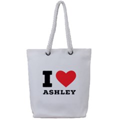 I Love Ashley Full Print Rope Handle Tote (small) by ilovewhateva