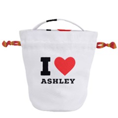 I Love Ashley Drawstring Bucket Bag by ilovewhateva