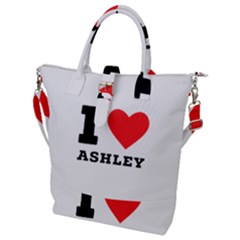 I Love Ashley Buckle Top Tote Bag by ilovewhateva