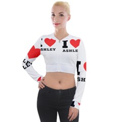 I Love Ashley Long Sleeve Cropped Velvet Jacket by ilovewhateva