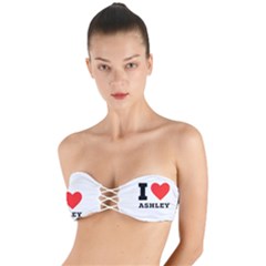 I Love Ashley Twist Bandeau Bikini Top by ilovewhateva