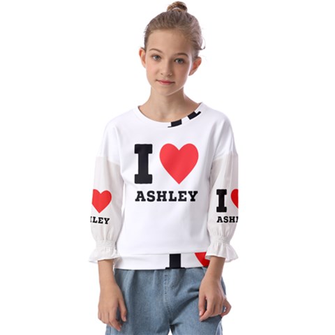 I Love Ashley Kids  Cuff Sleeve Top by ilovewhateva