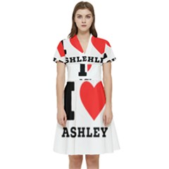 I Love Ashley Short Sleeve Waist Detail Dress by ilovewhateva