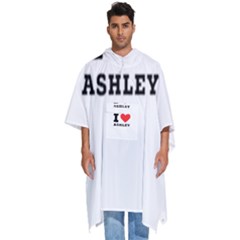 I Love Ashley Men s Hooded Rain Ponchos