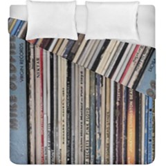 Vintage Vinyl Records Collection Duvet Cover Double Side (king Size) by Jancukart