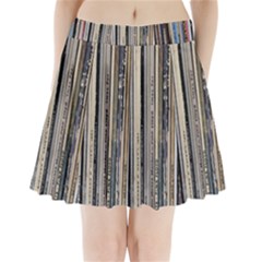 Vintage Vinyl Records Collection Pleated Mini Skirt by Jancukart