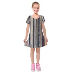 Vintage Vinyl Records Collection Kids  Short Sleeve Velvet Dress