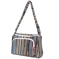 Vintage Vinyl Records Collection Front Pocket Crossbody Bag