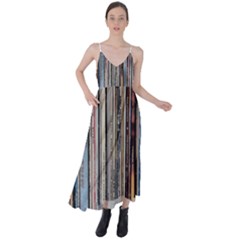 Vintage Vinyl Records Collection Tie Back Maxi Dress