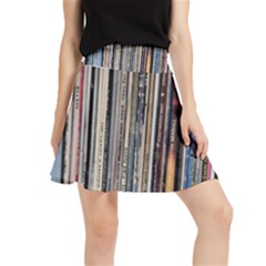 Vintage Vinyl Records Collection Waistband Skirt by Jancukart