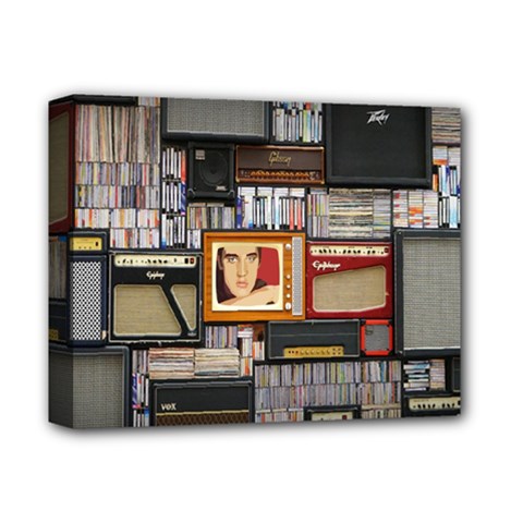 Vinyl Music Retro Studio Room Deluxe Canvas 14  X 11  (stretched)