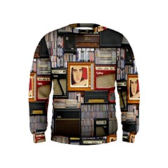 Vinyl Music Retro Studio Room Kids  Sweatshirt