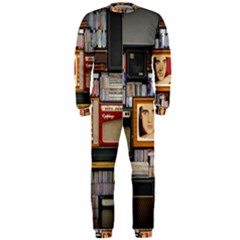 Vinyl Music Retro Studio Room Onepiece Jumpsuit (men)