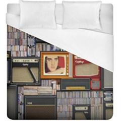 Vinyl Music Retro Studio Room Duvet Cover (king Size)