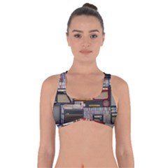 Vinyl Music Retro Studio Room Got No Strings Sports Bra