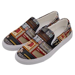 Vinyl Music Retro Studio Room Men s Canvas Slip Ons