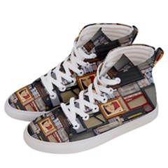 Vinyl Music Retro Studio Room Women s Hi-top Skate Sneakers